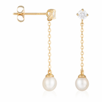 L'instant d'or Boucles d'oreilles 'Moana Pearl' pour Femmes