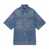 Stella McCartney Chemise en Jean 'Studded' pour Femmes