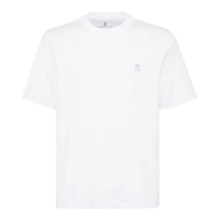 Brunello Cucinelli T-shirt 'Logo-Embroidered' pour Hommes