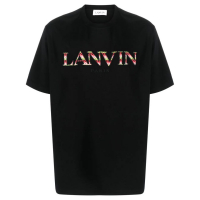 Lanvin Men's 'Curb Logo-Embroidered' T-Shirt