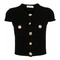 Self-Portrait Women's 'Crystal Embellished-Buttons' Cardigan