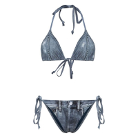 Acne Studios Women's 'Denim-Print' Bikini