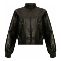 Salvatore Ferragamo Women's 'Ferragamo Black Leather Jacket' Leather Jacket