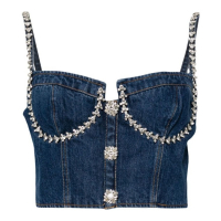 Self Portrait Women's 'Crystal-Embellished' Bustier Top