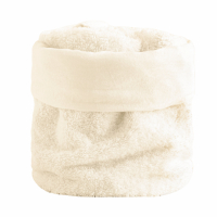Biancoperla Origine Basket + 4 Washcloths, Ivory