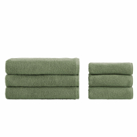 Biancoperla Versilia Ensemble Visage + Invités 6 Pièces, Vert Foncé