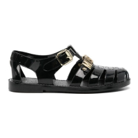 Moschino Women's 'Logo-Plaque' Flat Sandals