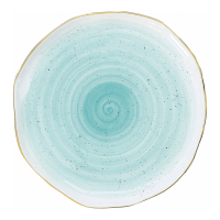 Easy Life Set 6 Porcelain Plate Ø 16 cm. Artesanal Green