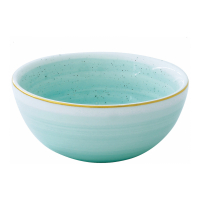 Easy Life Set Of 6 Porcelain Bowls Ø 9.5 cm. Artesanal Green