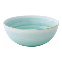 Easy Life Set Of 2 Porcelain Bowls Ø 22 cm. Artesanal Green