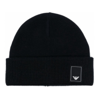 Emporio Armani Bonnet 'Logo-Patch' pour Hommes