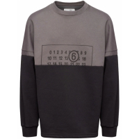 MM6 Maison Margiela Men's 'Numbers-Motif Crew-Neck' Sweatshirt