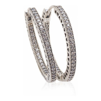 Pandora Boucles d'oreilles 'Sparkle And Hearts Hoop' pour Femmes