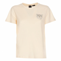 Pinko T-shirt 'Mini Embroidered Love Birds Logo' pour Femmes