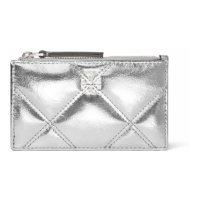 Tory Burch Women's 'Kira Metallic Diamond Zip' Card case