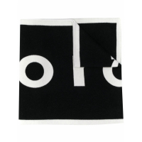 Rabanne Women's 'Logo-Print Two-Tone' Wool Scarf