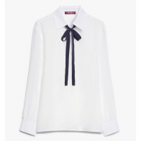 Max Mara Studio Blouse à manches longues 'Silk Blouse With Bow Tie' pour Femmes