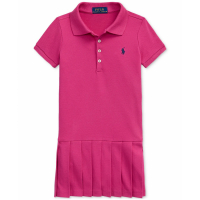 Polo Ralph Lauren 'Pleated Stretch Mesh Polo Dress' pour Bambins & petites filles