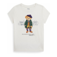 Polo Ralph Lauren 'Polo Bear Cotton Jersey Tee' pour Bambins & petites filles