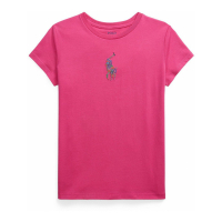 Polo Ralph Lauren 'Floral Big Pony Cotton Jersey Tee' pour Grandes filles