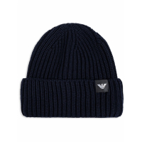 Emporio Armani Bonnet 'Logo-Patch' pour Hommes