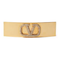 Valentino Garavani Barrette à cheveux 'Vlogo Signature Crystal-Embellished' pour Femmes