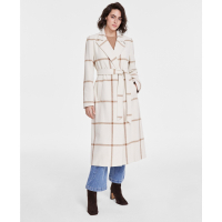 DKNY Women's 'Notched-Collar Double-Breasted Wrap Coat'