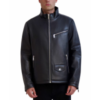 Karl Lagerfeld Faux-Leather Moto Jacket' pour Hommes