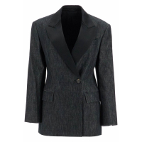 Brunello Cucinelli Blazer 'Denim Effect Twill' pour Femmes