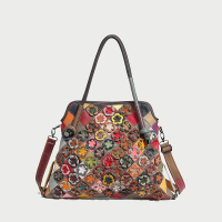 Cilela Sac Cabas 'Rainbow Floral Leather' pour Femmes