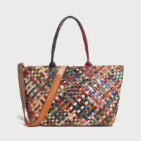 Cilela Sac Cabas 'Flamboyant Woven Leather' pour Femmes