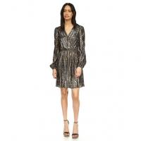 MICHAEL Michael Kors 'Long Sleeve Pleated Foil Dress' für Damen