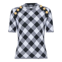 Balmain T-shirt 'Gingham' pour Femmes