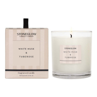 StoneGlow 'White Musk & Tuberose' Kerze - 220 g