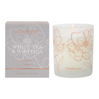 StoneGlow 'Day Flower White Tea & Wisteria' Duftende Kerze - 180 g