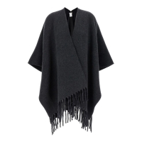 Brunello Cucinelli Poncho 'Reversible Fringed Poncho' pour Femmes