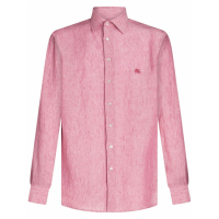 Etro Chemise en lin 'Pegaso-Embroidered' pour Hommes