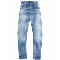 Dsquared2 Men's 'Straight-Leg Cropped' Cropped Jeans