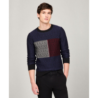 Tommy Hilfiger 'Fair Isle Flag Crewneck Cotton Sweater' pour Hommes