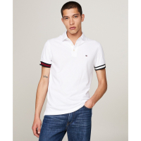 Tommy Hilfiger 'Slim-Fit Stripe-Cuff Polo Shirt' pour Hommes