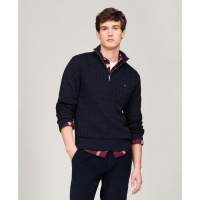 Tommy Hilfiger 'Long-Sleeve Cable Knit Quarter-Zip Sweater' pour Hommes