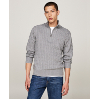 Tommy Hilfiger 'Long-Sleeve Cable Knit Quarter-Zip Sweater' pour Hommes