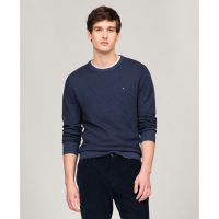 Tommy Hilfiger 'Crewneck Two-Tone Cotton Cashmere Sweater' pour Hommes