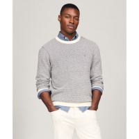 Tommy Hilfiger 'Crewneck Two-Tone Cotton Cashmere Sweater' pour Hommes