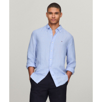 Tommy Hilfiger 'Regular Fit-Pigment-Dyed Long-Sleeve Linen Shirt' pour Hommes