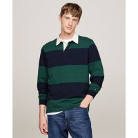 Tommy Hilfiger 'Regular-Fit Stripe Rugby Sweatshirt' pour Hommes