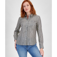 Tommy Hilfiger 'Shimmering Striped Button-Down Top' pour Femmes