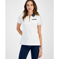 Tommy Hilfiger 'Plaid-Collar Polo Shirt' pour Femmes