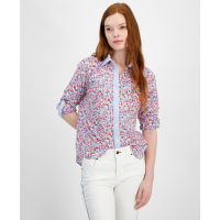 Tommy Hilfiger 'Cotton Floral Roll-Tab Shirt' pour Femmes