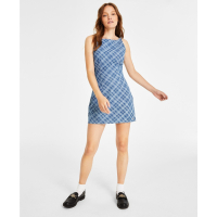 Tommy Jeans 'Cotton Tartan-Print Mini Dress' pour Femmes